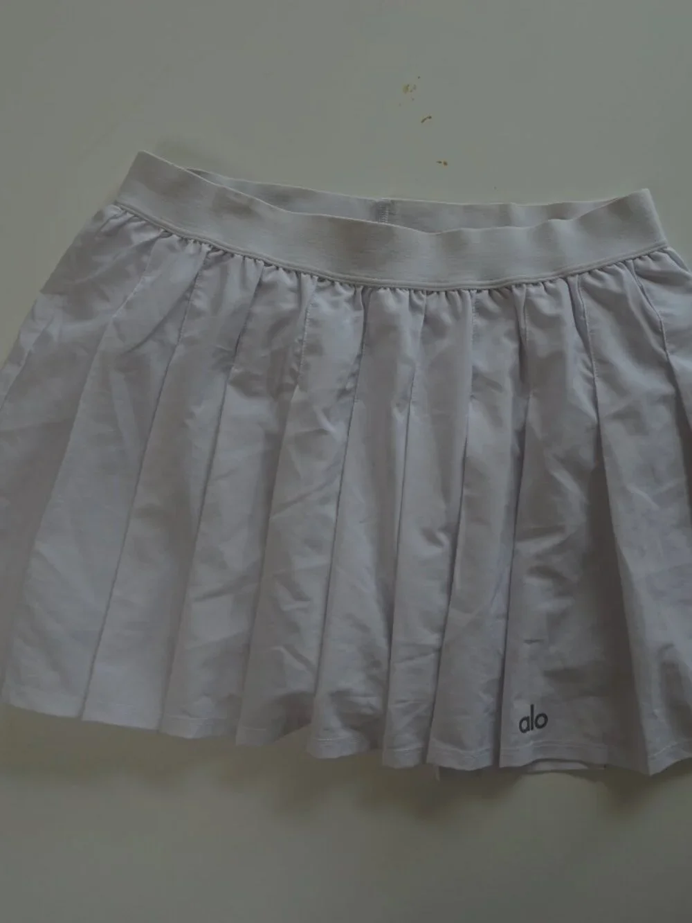 Alo Yoga White Pleated Tennis Skirt S